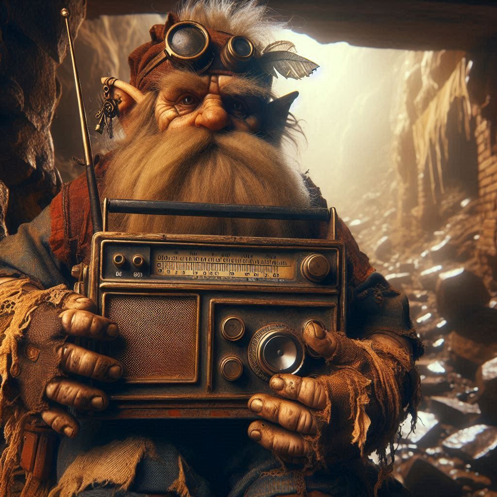 A little music while he works