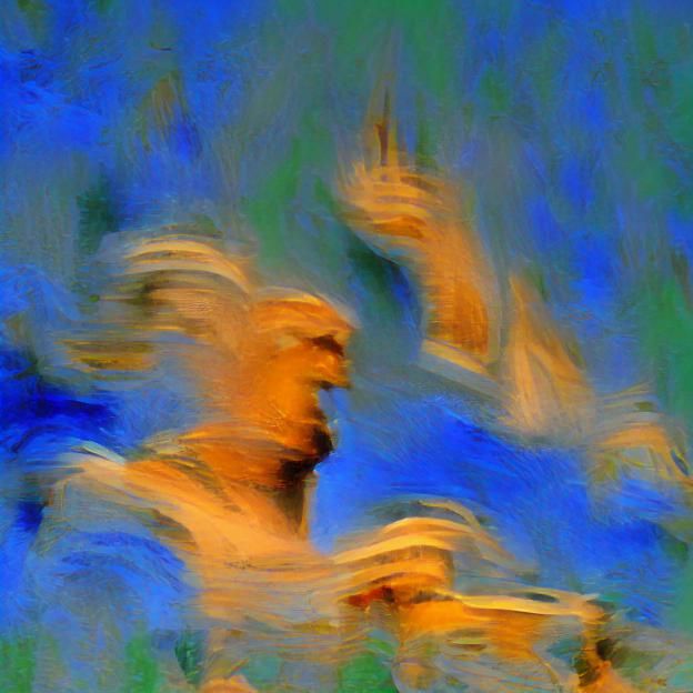 At the end of the grandiose symphony, the composer bowed und...