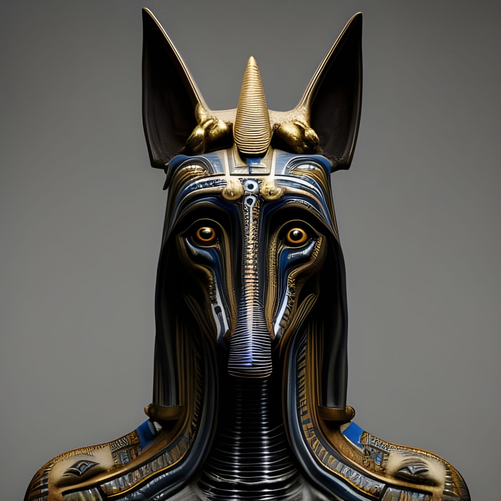 Anubis, Egyptian god of death, jackal head, head of a dog, i...