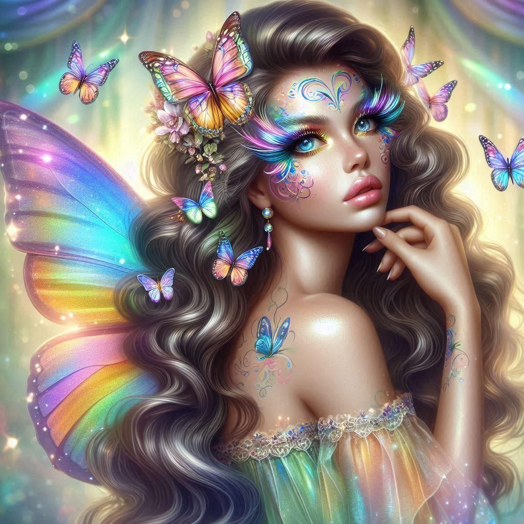 Colorful Butterfly Fairy Portraits