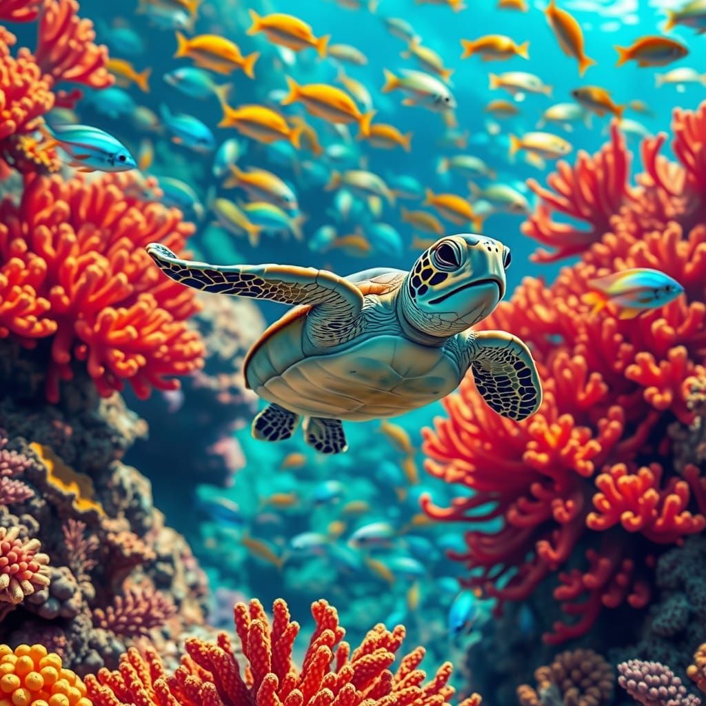 Baby sea turtle   by @Green Ghost