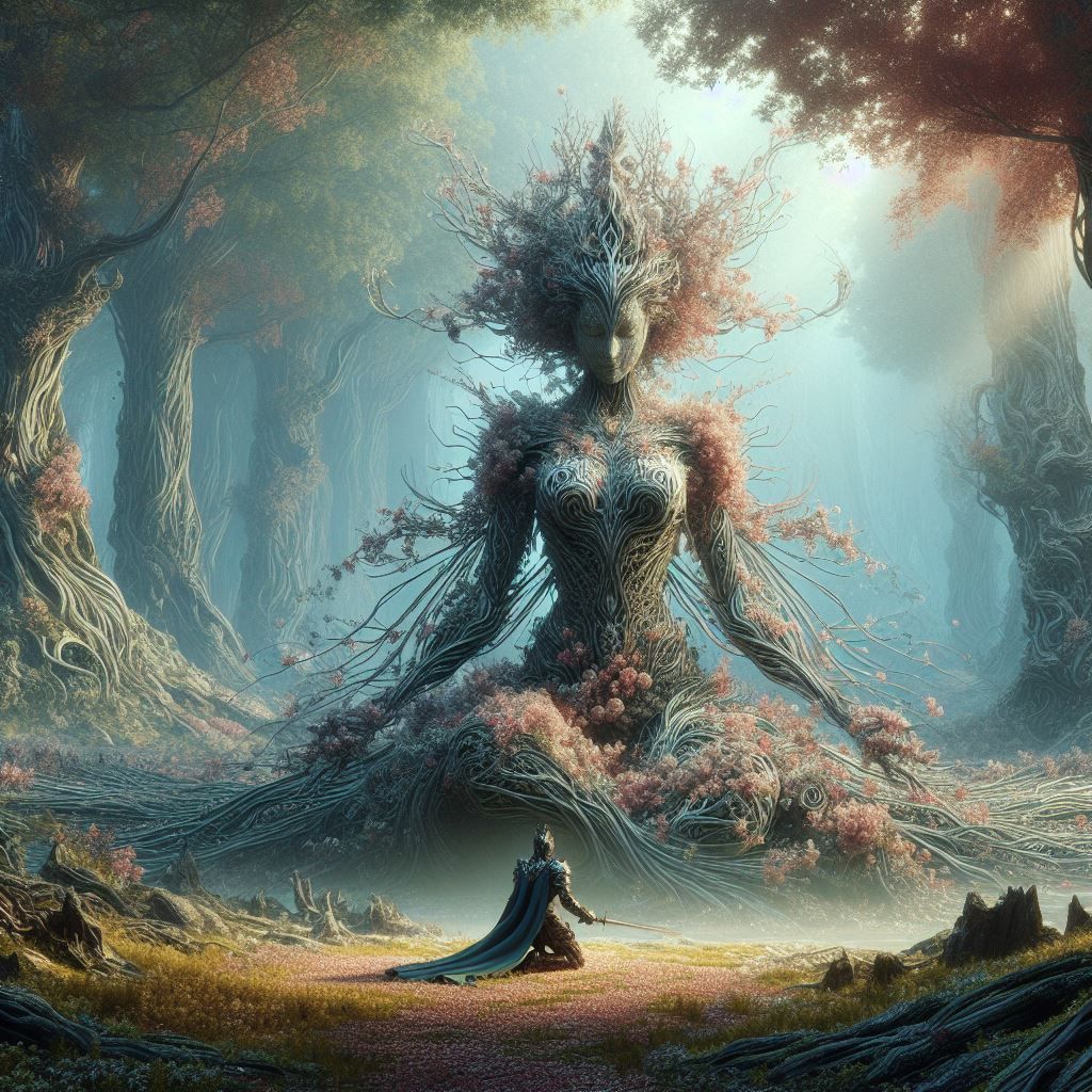 Pledging fealty to the Goddess of the Woods