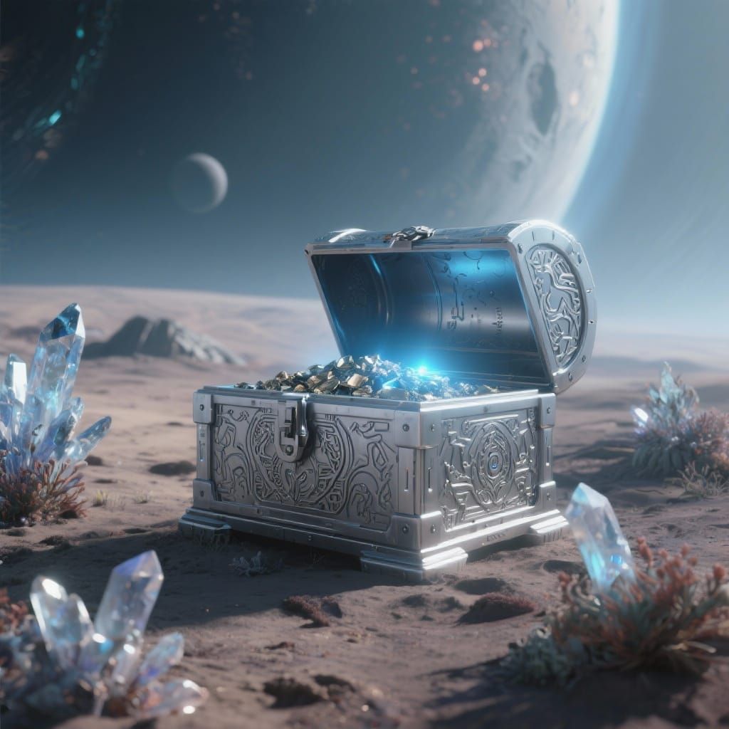 Treasure Chest waiting on an Alien Planet  by @Karen Ridley