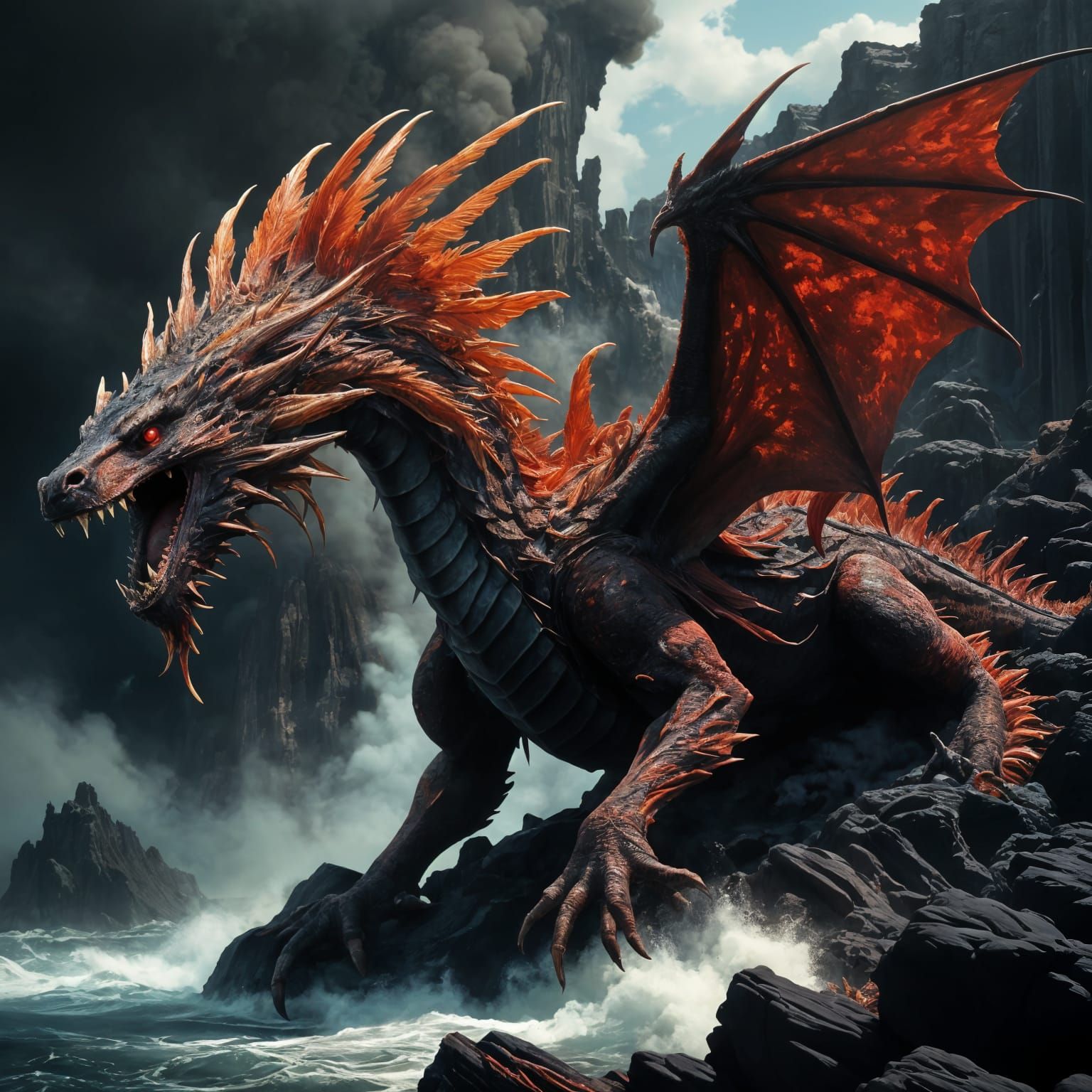 "Magma drakes have been seen in that area. Don't go alone. Or, at all"  by @AlfredAGear