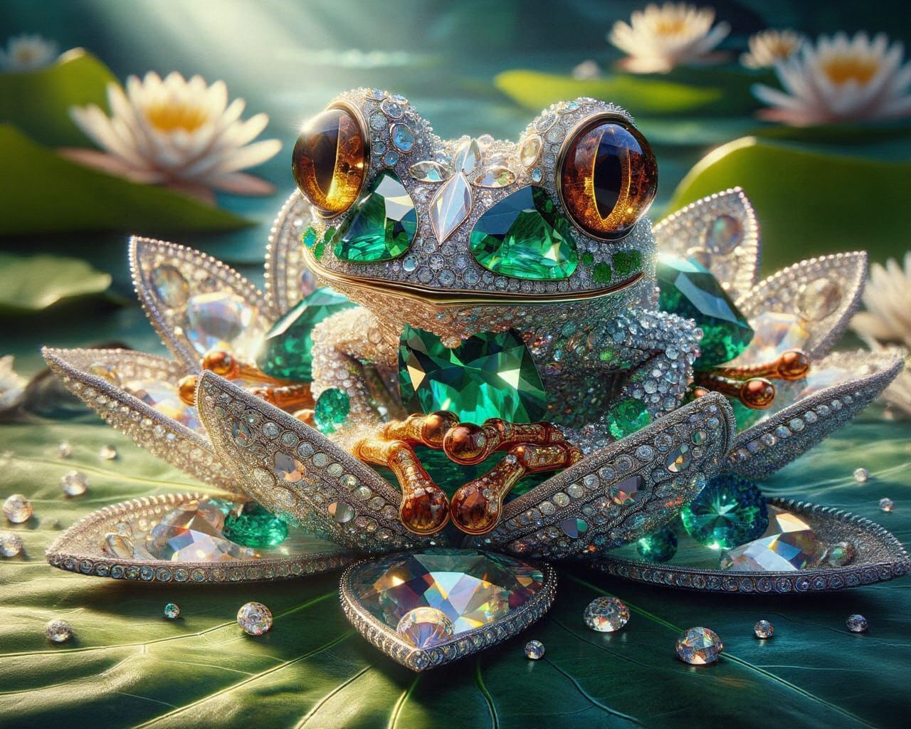 Crystalline jeweled frog