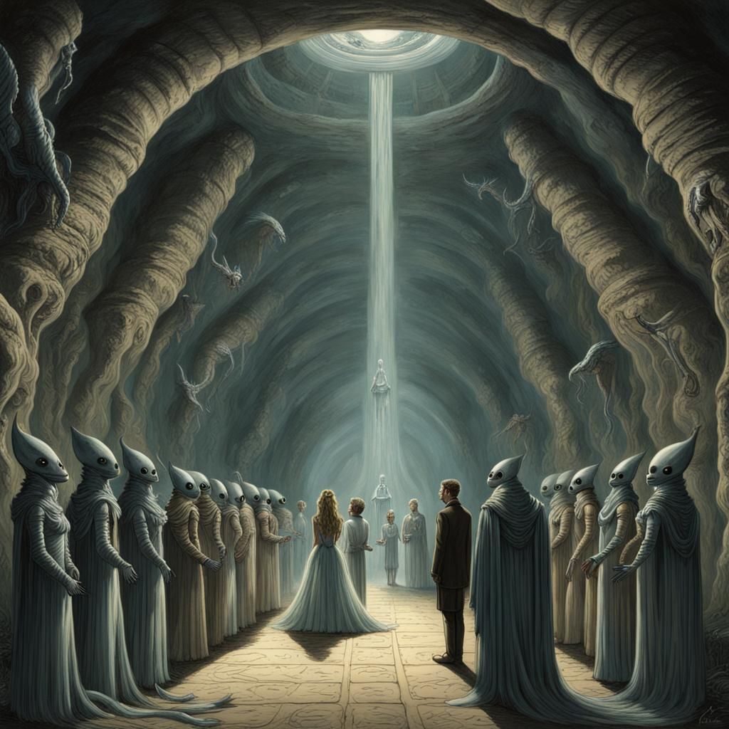 An Underground Abduction Ritual - AI Generated Artwork - NightCafe Creator