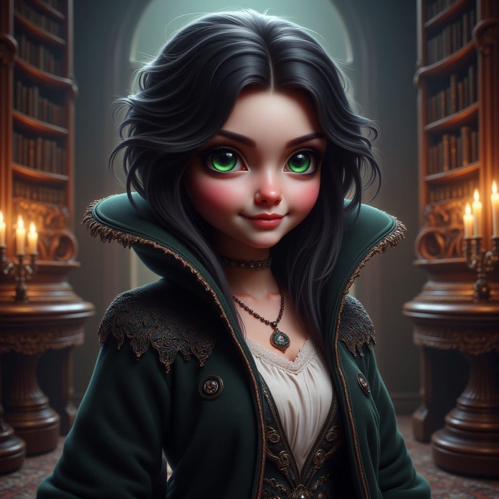 <lora:-Frickin Cute-:1.0> a cute adorable vampire