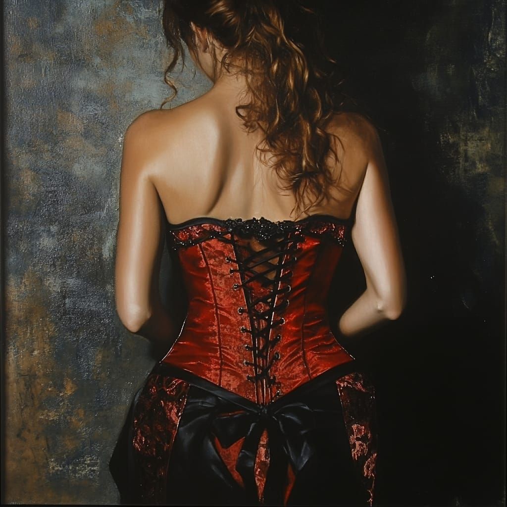 Red and Black Corset