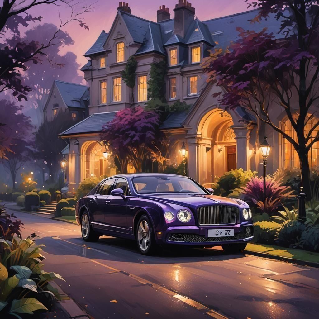 Luxury Bentley Car in Detailed Matte Painting