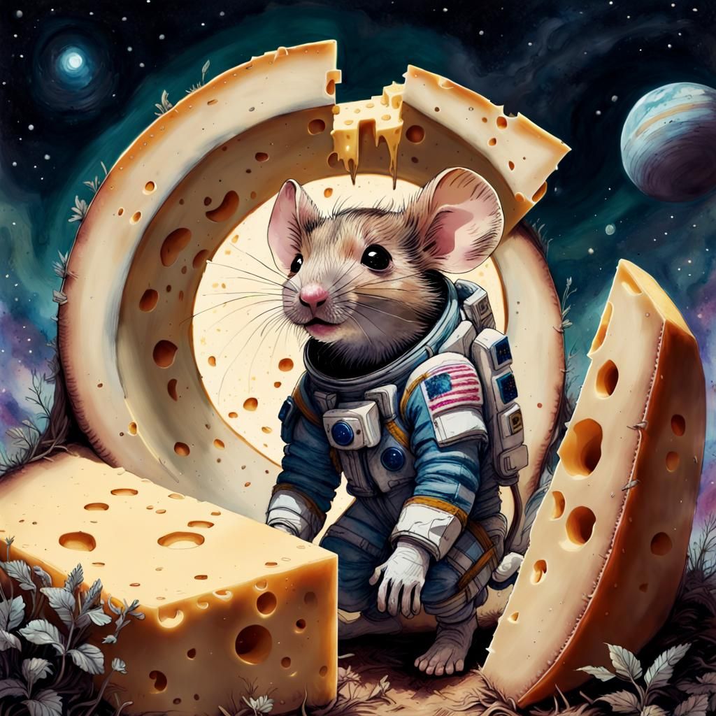cinematic astronaut mice    by @undefined