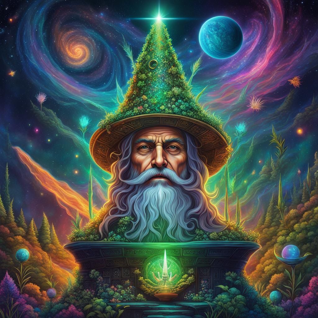 Wizard enchanting weed in his tower - AI Generated Artwork - NightCafe ...