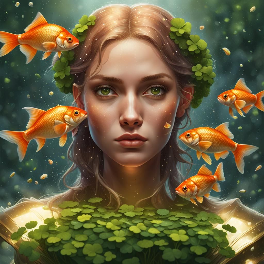 Surreal Goldfish Rain on Clover Harvesters