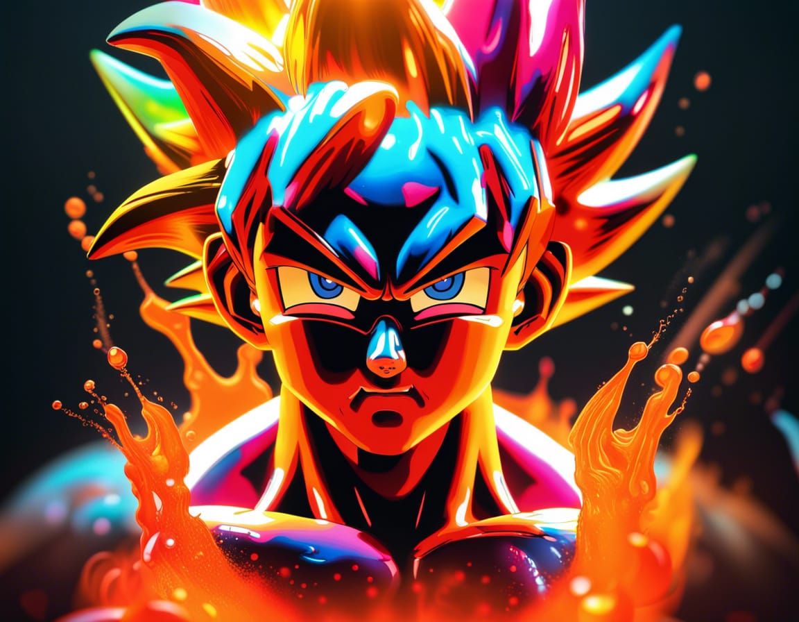 Goku splash art - AI Generated Artwork - NightCafe Creator