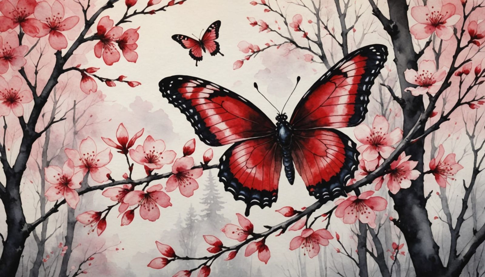 Butterflies Amidst the Cherry Blossoms  by @Mister