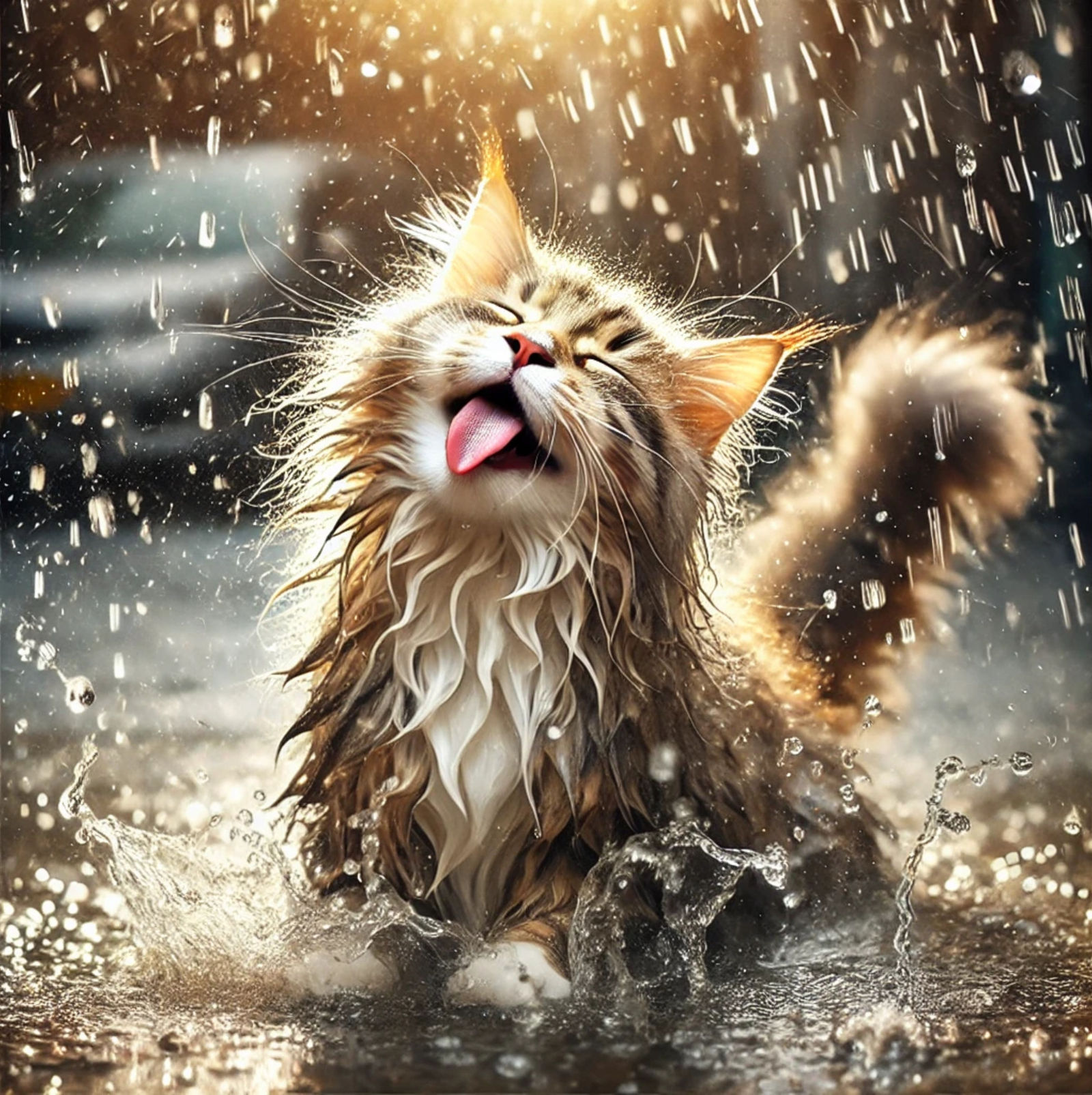 Water-loving kitty