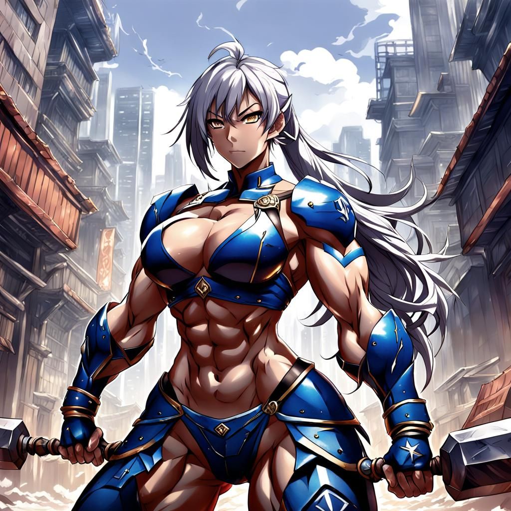 A very muscular warrior girl - AI Generated Artwork - NightCafe Creator