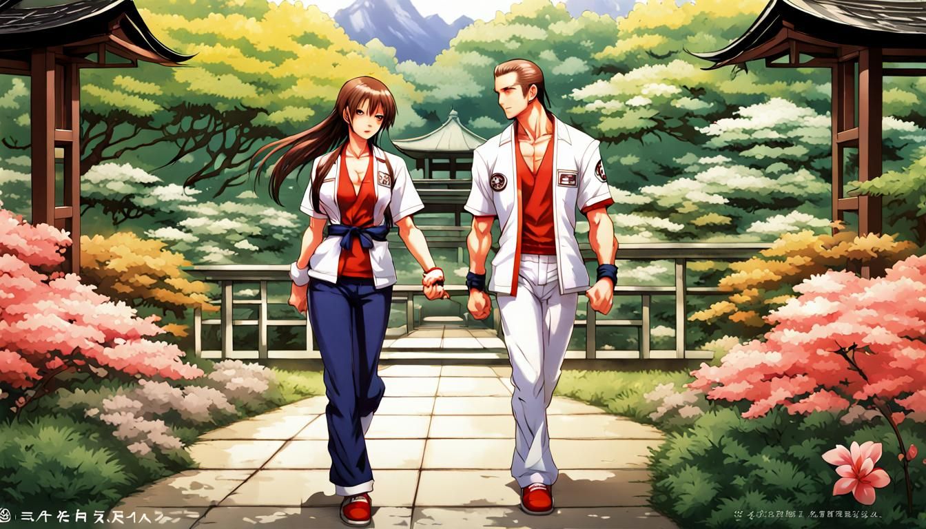 Mai Shiranui and Andy Bogard Doing a Walk - AI Generated Artwork -  NightCafe Creator