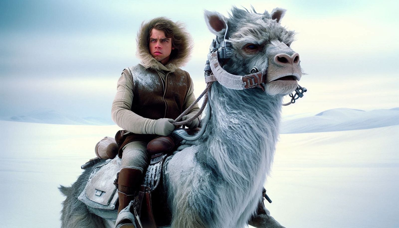 Empire Strikes Back Luke on Tauntaun