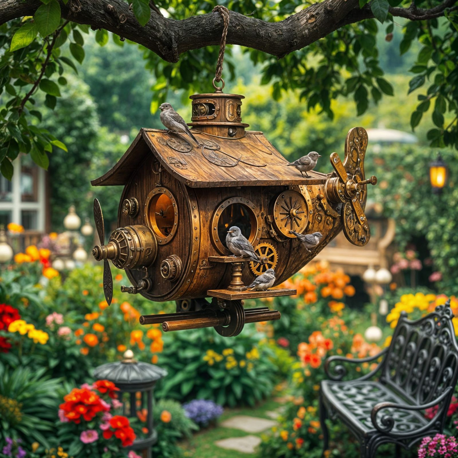 Steam punk Bird house.  by @Maxswell