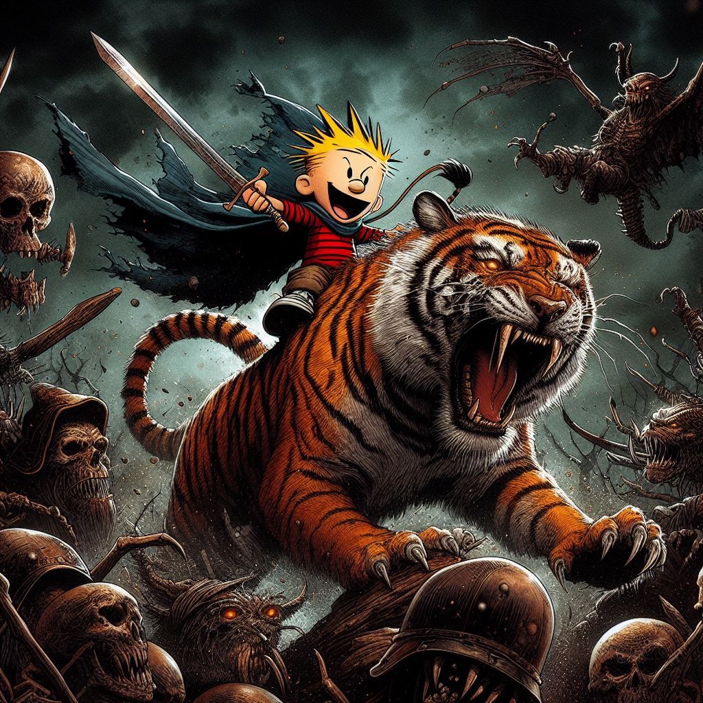 Calvin and Hobbes vs the undead horde