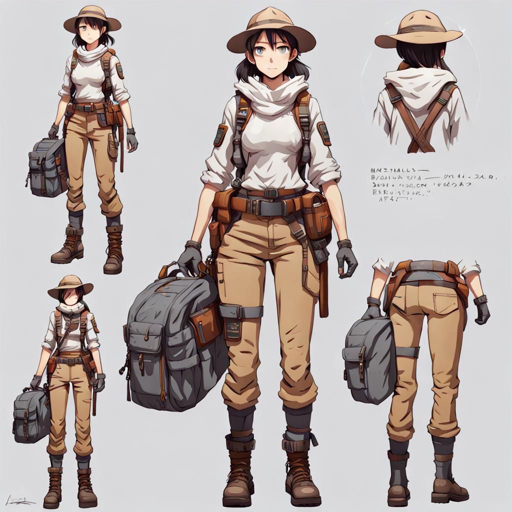 Character Reference - Female Explorer... - AI Generated Artwork ...