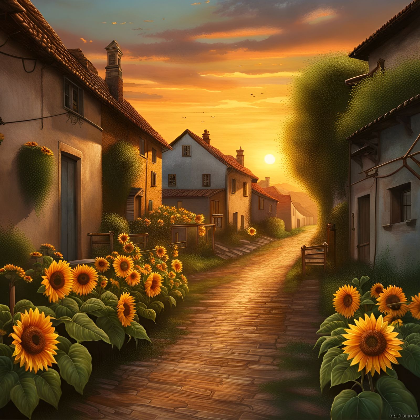 Sunflower Town  by @Thombmx