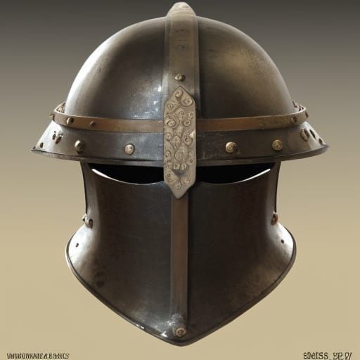 Medieval style Barbute helm, late 13th century.