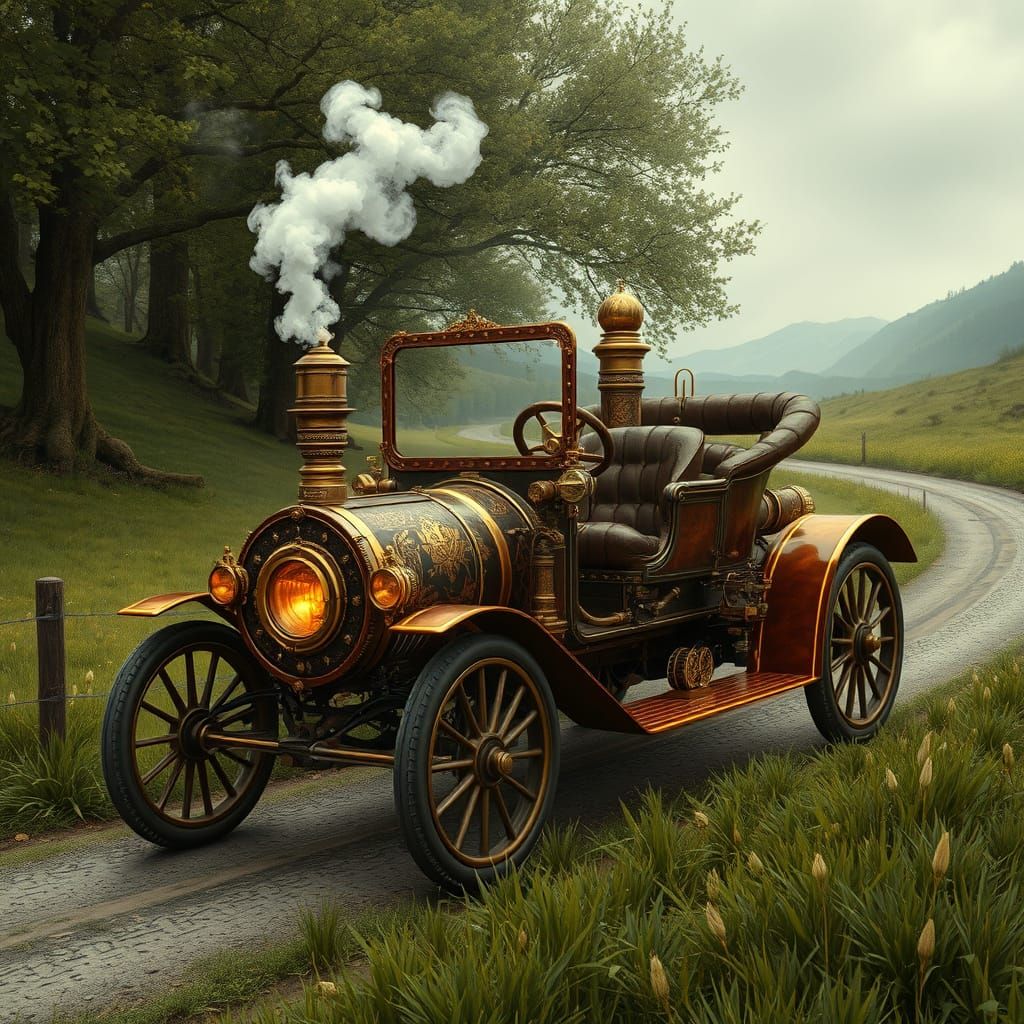 Steam Car, Dream Car  by @trainwreque