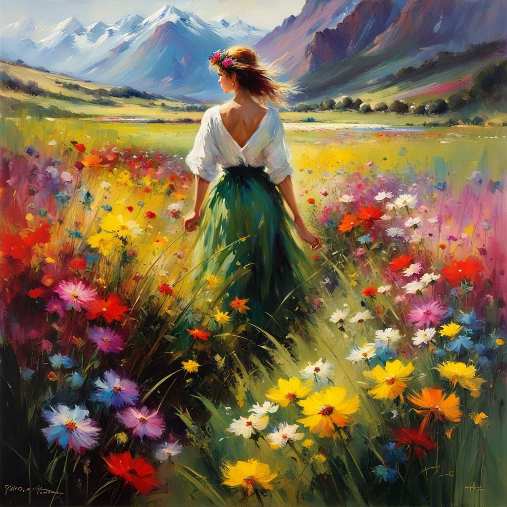 The wonder of a flower field  by @Castorix