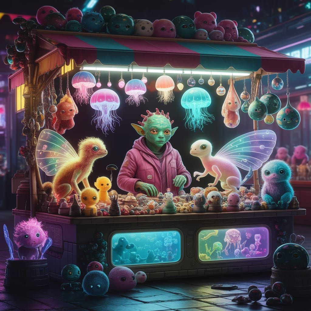 Shela's Alien Pet Marketplace  by @Thomas