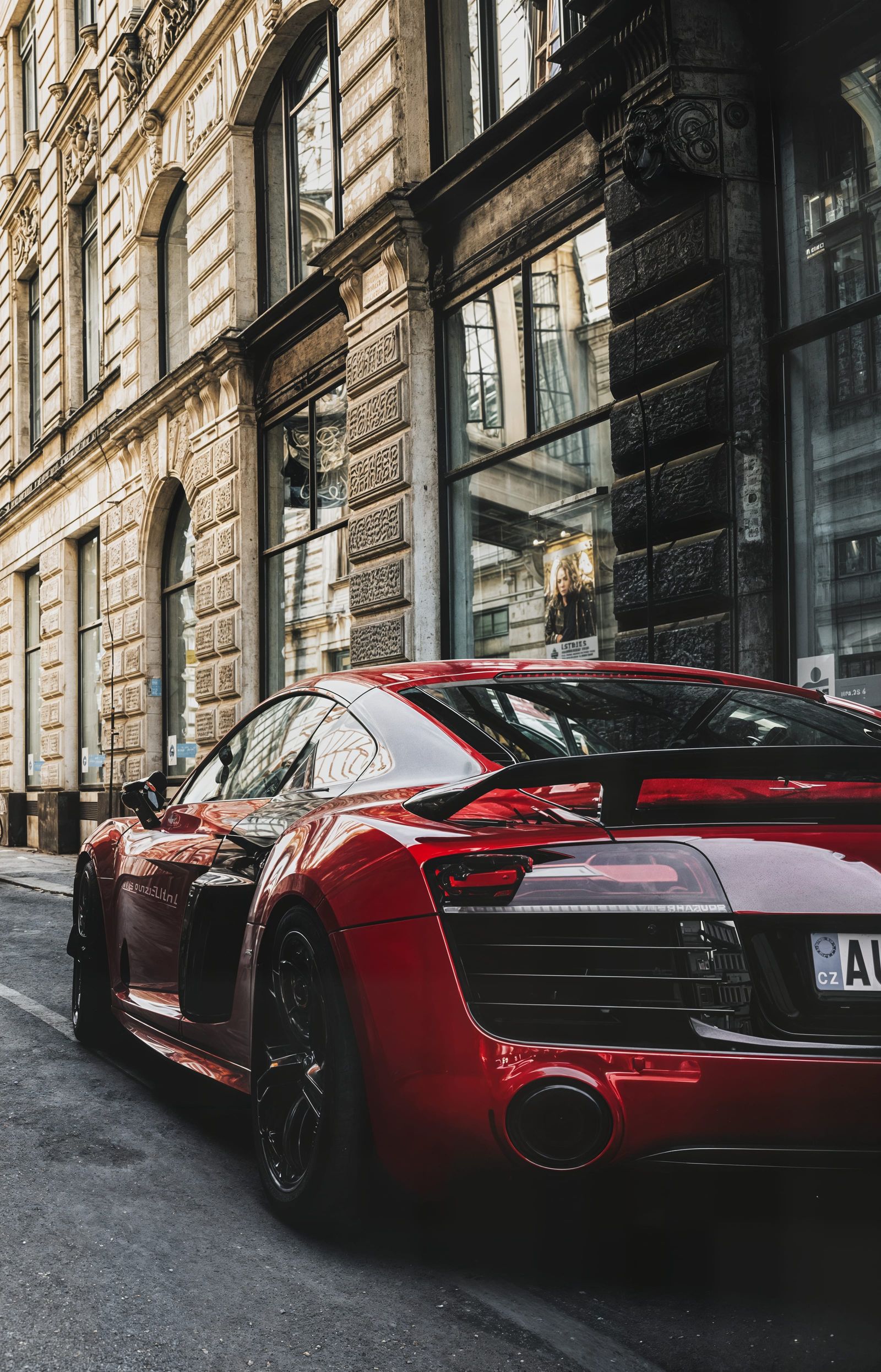 Hyper realistic car driving in the street