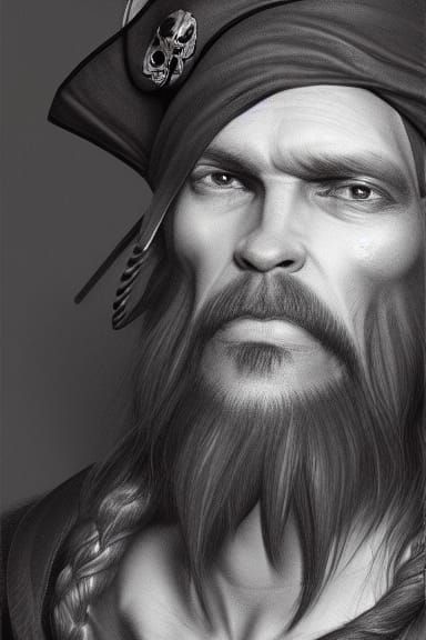 Pirate portrait - AI Generated Artwork - NightCafe Creator