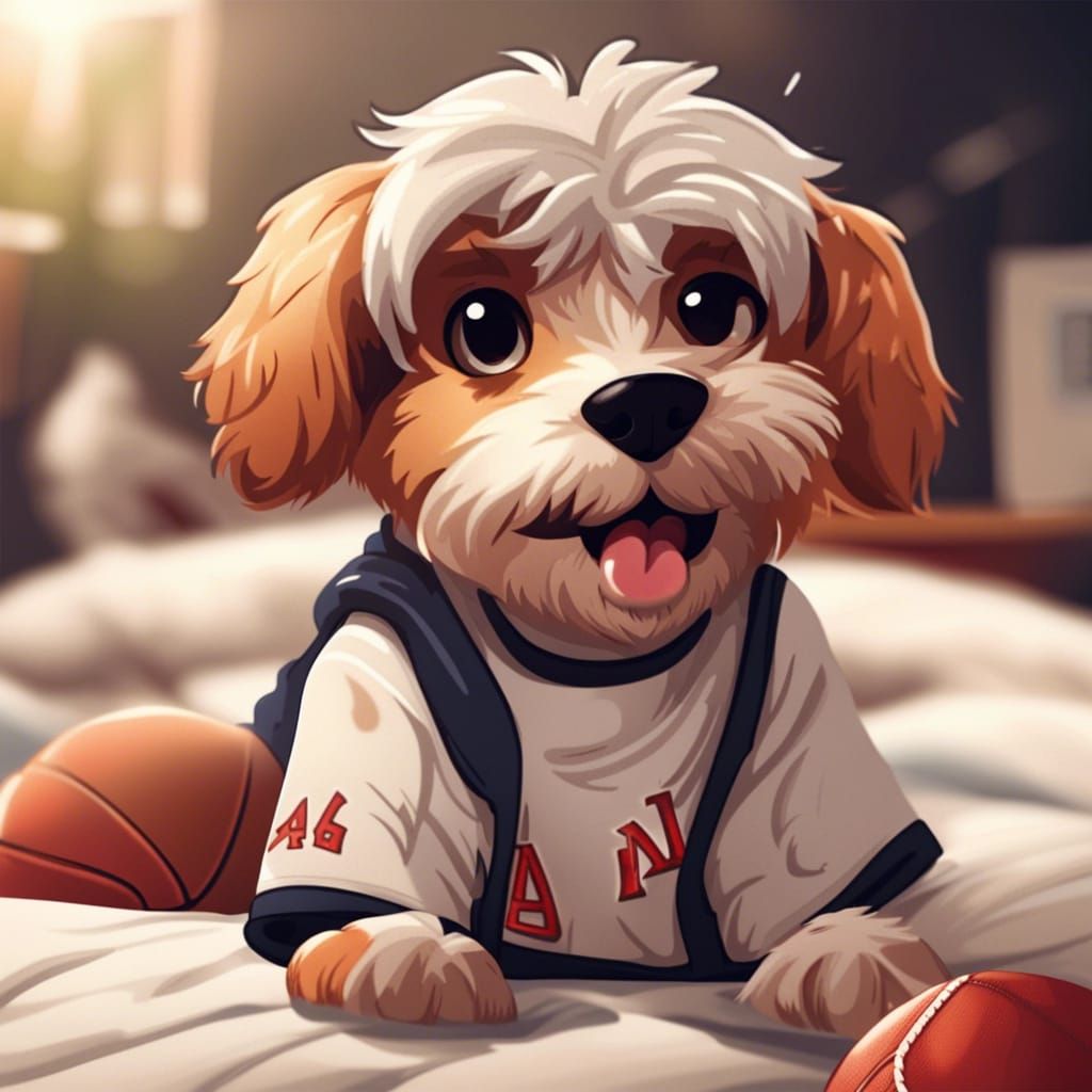 Emoji art: Prompt: "anthropomorphic, cartoon style 🐶🐶🐶⚾⚾⚾...