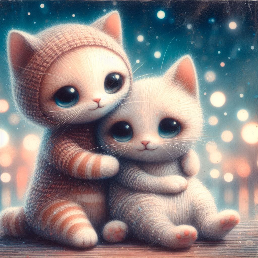 Two cats 💕 - AI Generated Artwork - NightCafe Creator