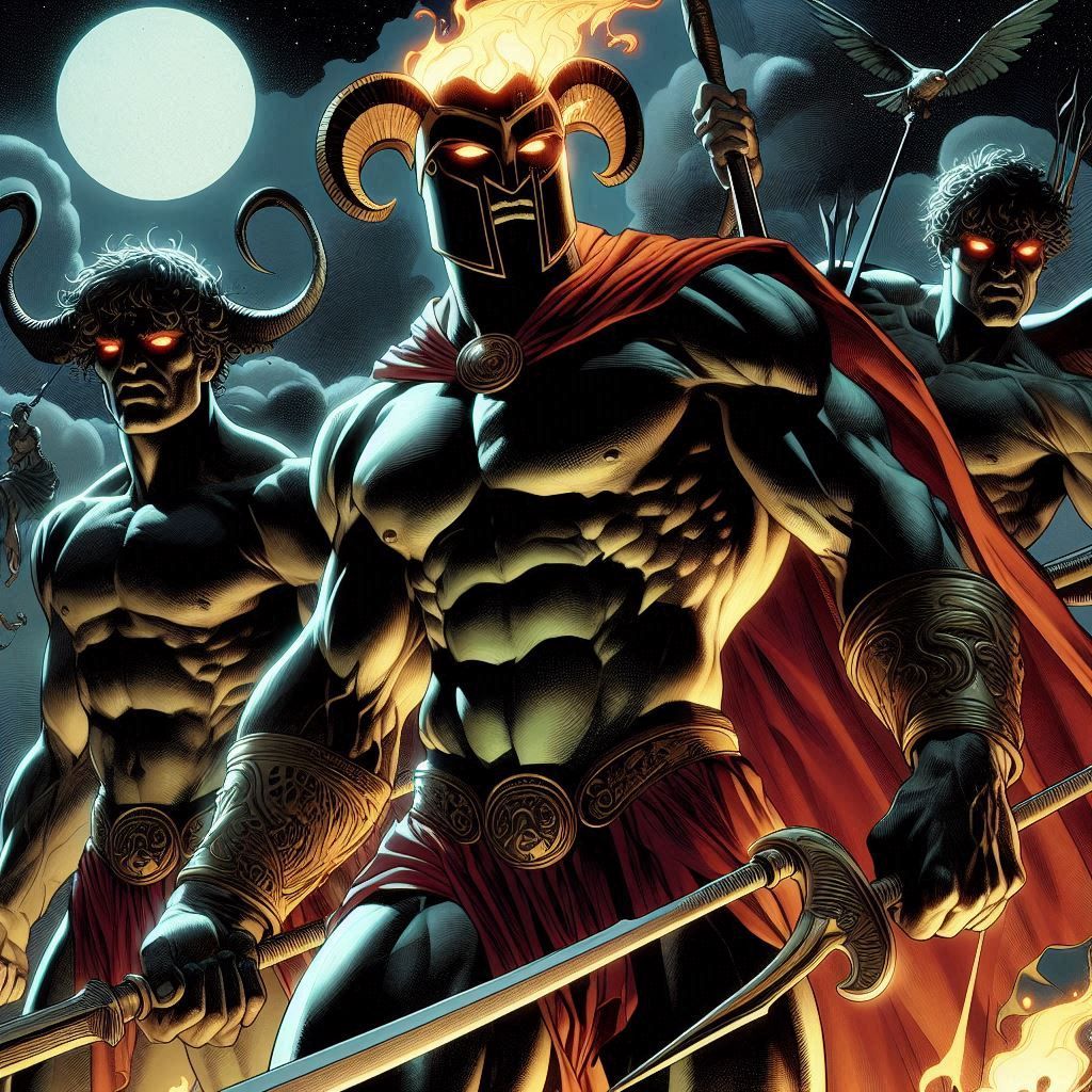 Ares, Phobos and Deimos