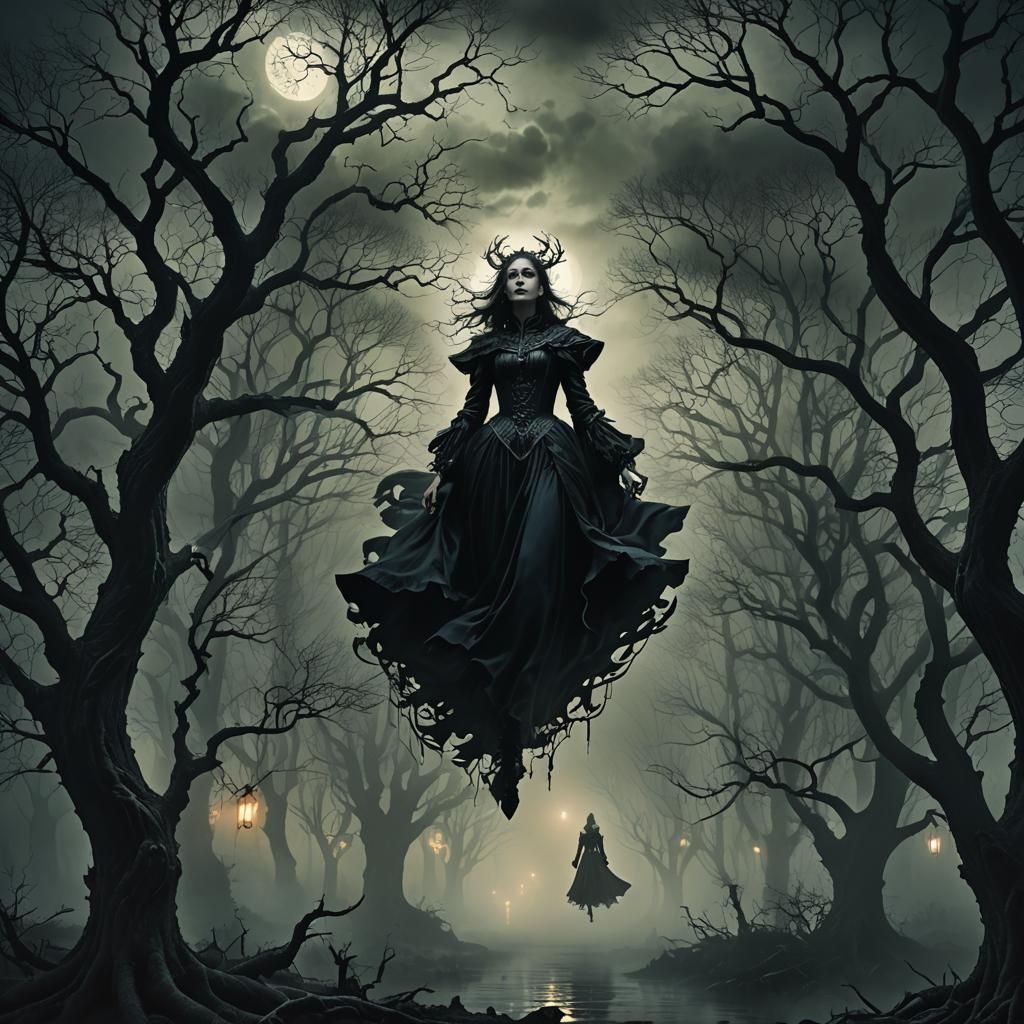  Gothic witches  by @Rosalind-IU