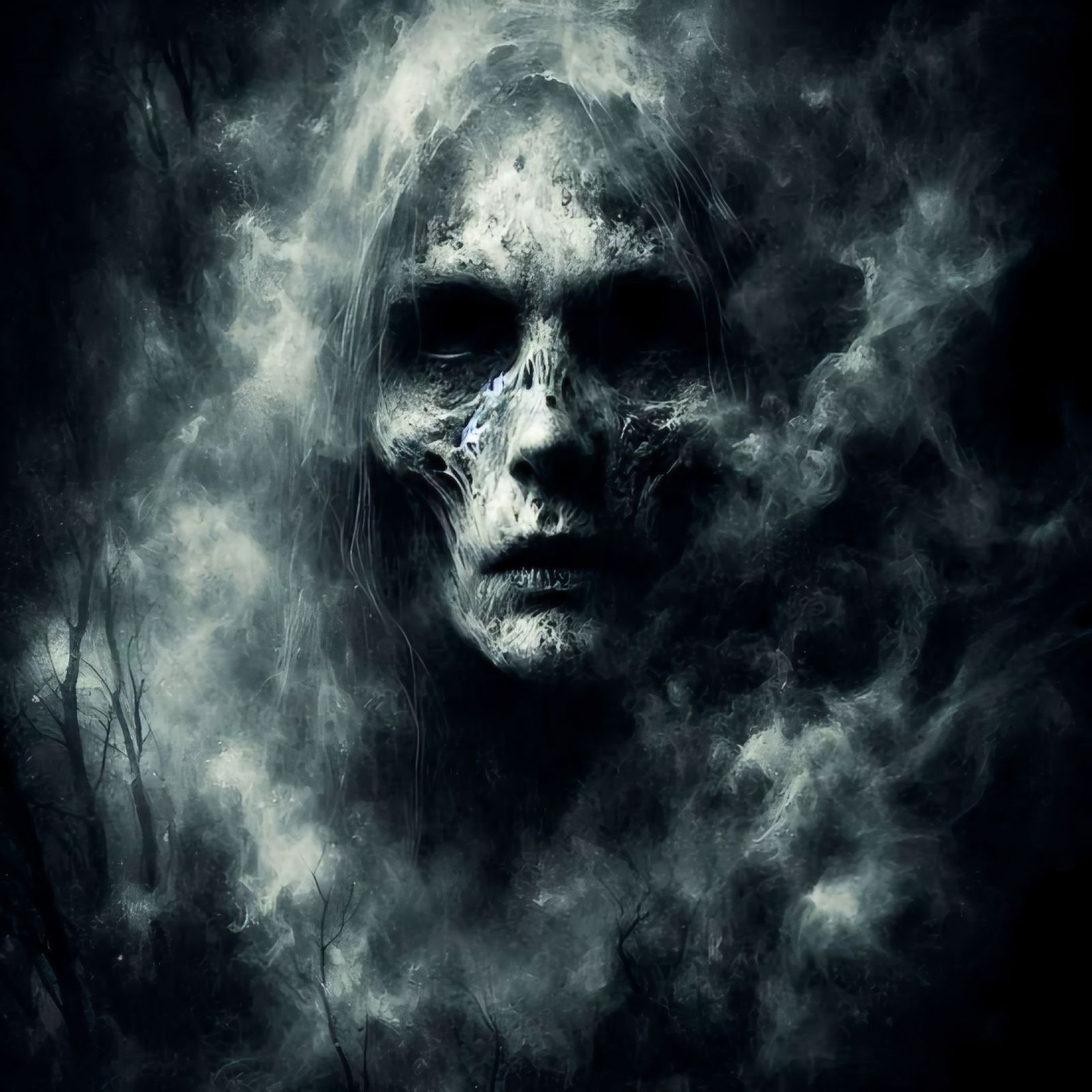 Mist and smoke. Portrait