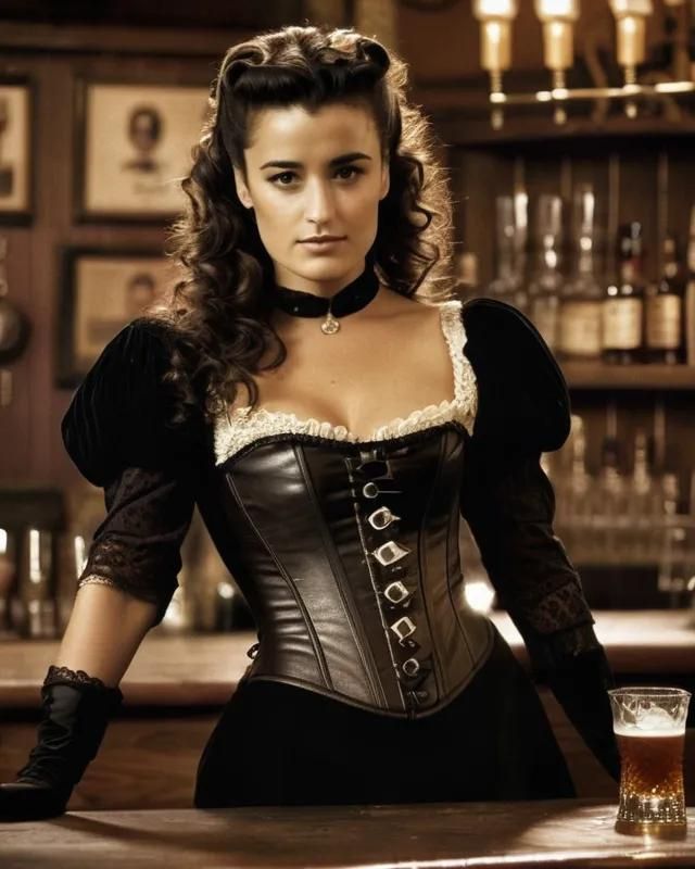 Cote de Pablo in An Old West Saloon
