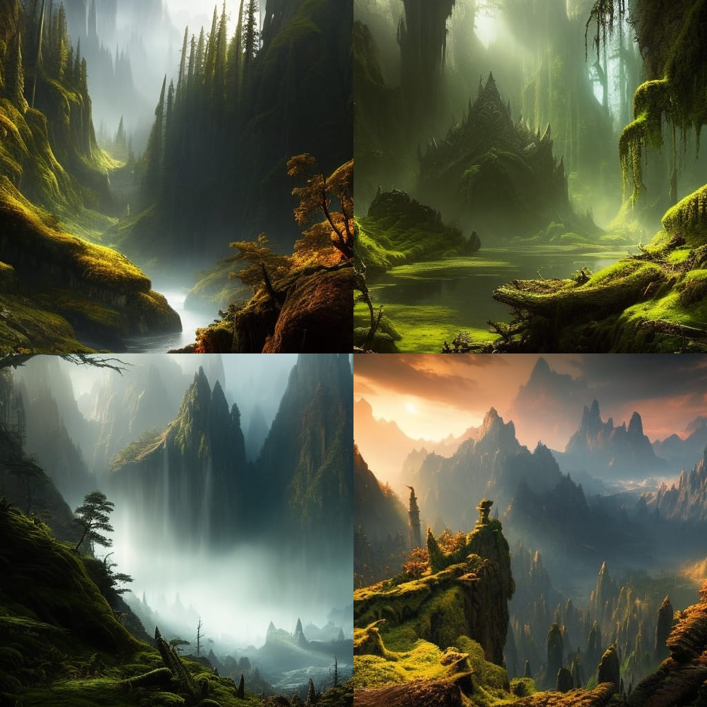 beyond the mountains lies the hut at the end of the swamp, w...
