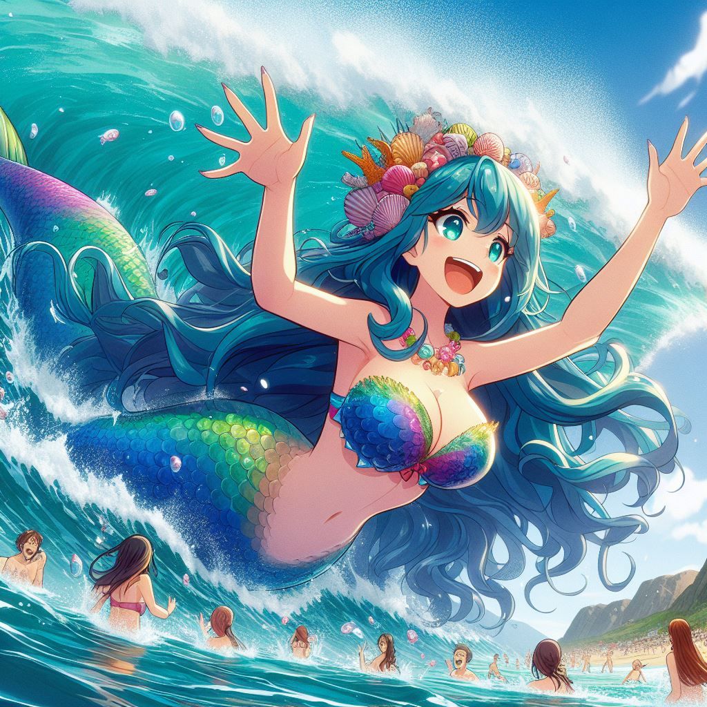 A colossal mermaid