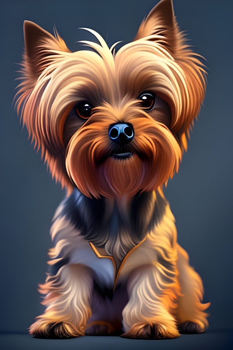 Yorkie AI Generated Artwork NightCafe Creator