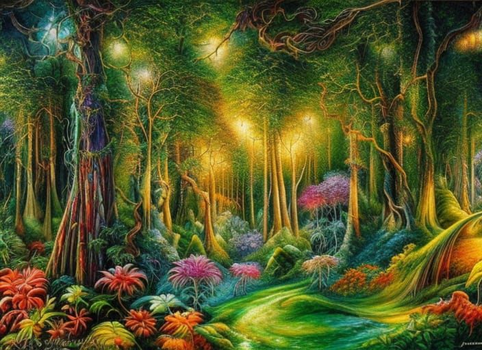 Magical Forest 1 - AI Generated Artwork - NightCafe Creator