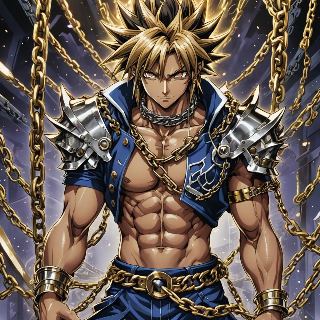 A Yu Gi Oh Card called "Chained Seraphim" depicting an attra...