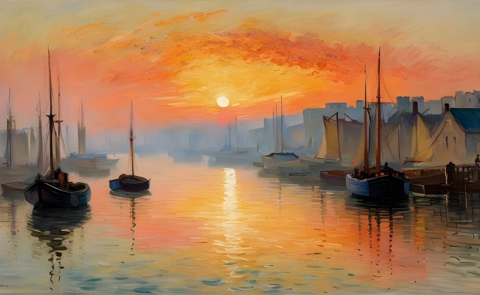 Sunrise over fishing harbour  by @DeeB