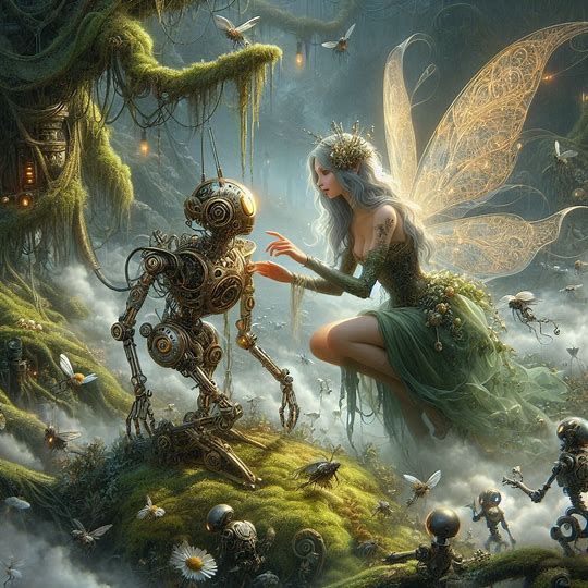 Fairy finds robot in forest 4