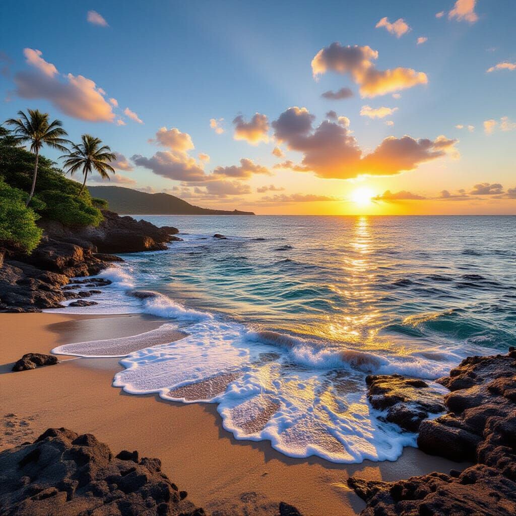 תמונה של חוף ים טרופי