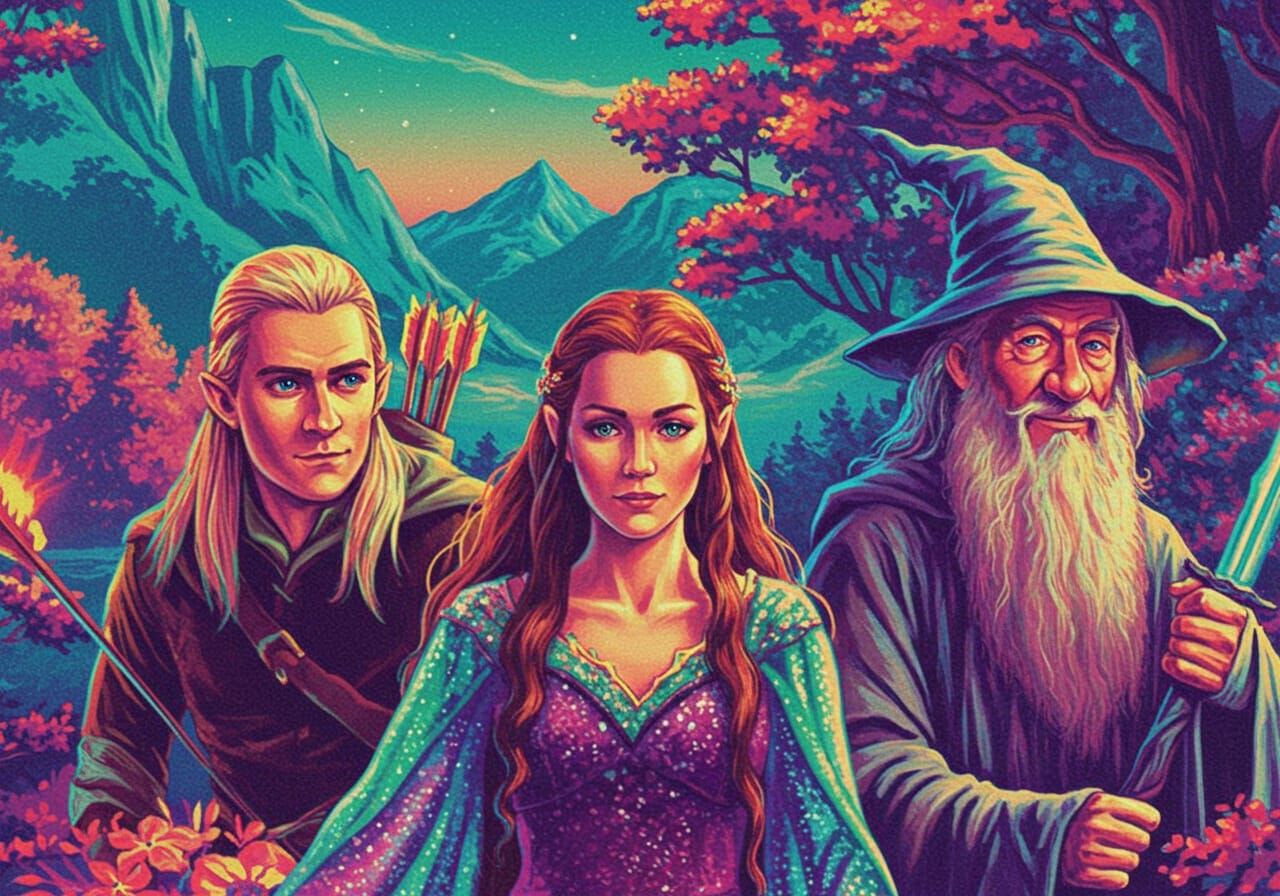 Lisa Frank x Lord of the Rings
