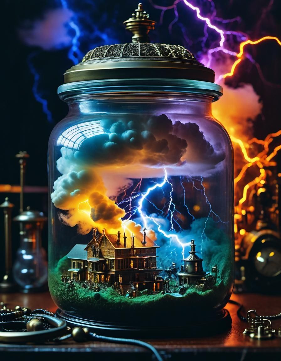 Lightning Storm In  a Jar