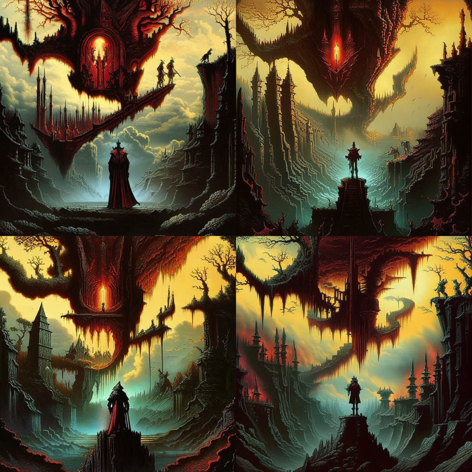 Dante Inferno Dan Mumford Gustave Doré Greg Rutkowski Zdzisł...