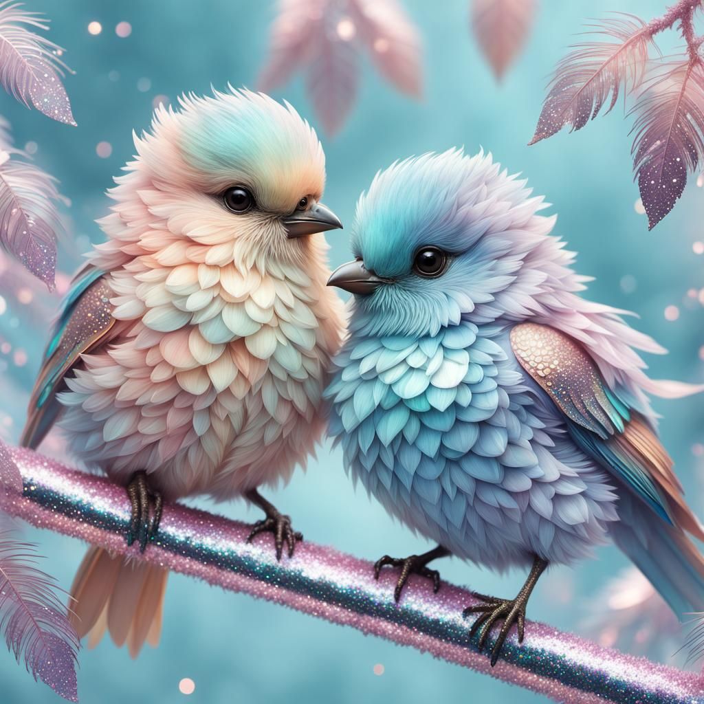 Pastel Birds  by @Rosie